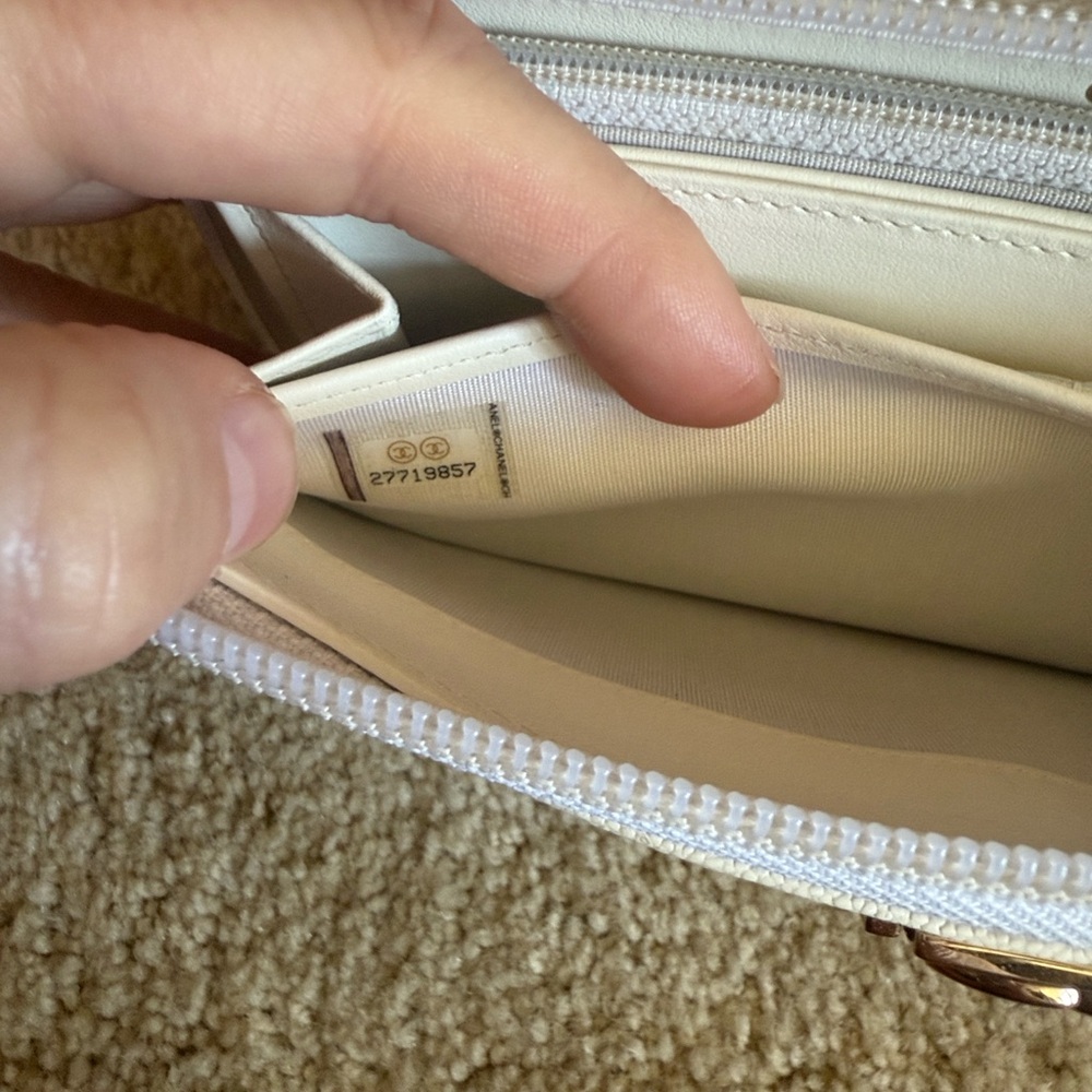 Chanel Boy Zip Long Wallet in Ivory with Gold Hardware - Picture 10 of 10